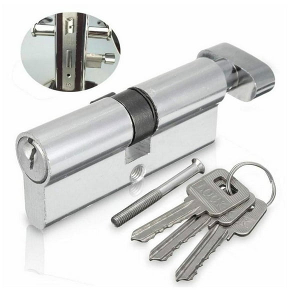 Door Cylinder Lock Biased With 3Keys Anti-Theft Entrance Aluminum Door Lock Home Security Interior Bedroom Lock Cylinder