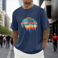 thumbnail image 2 of IWRICH Men's Casual Crew Neck Oversize T Shirts Graphic Printed Short Sleeve Plus Size Tshirts Casual Loose Fit Summer Tops Navy XL, 2 of 4