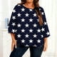 thumbnail image 1 of TaTaai Plus Size Gradient Print T-Shirt, Women's Long Sleeve Round Neck Top, Casual Loose Fit Blouse, Soft Home Wear, All Seasons Daily Attire Gift, 1 of 6