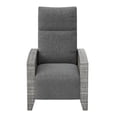 thumbnail image 1 of 150° Lay Flat Reclining Patio Chair, All Weather Wicker Outdoor Lounge with Adjustable Backrest and Footrest, Removable Cushion, Flip Up Side Table, Powder Coated Steel Frame, Garden and Patio, 1 of 8