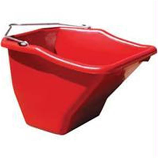 Item No. BB10RED Red Little Giant Plastic Better Bucket Ergonomically Designed & Durable Livestock Feed Bucket with Flat Back 10 Quart 