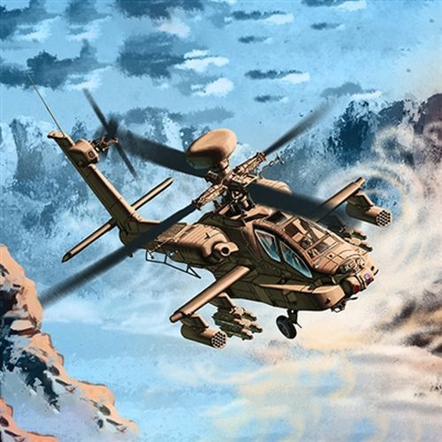 Maquette Hélicoptère AH-64D Apache Block II Late Version - Academy 1:72 - Neuf - Réf. 11162