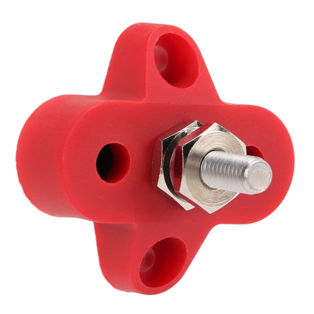 Perno De Distribución De Energía De La Batería, Nylon Reforzado Con Fibra De Vidrio DC 48V Terminal De Distribución De Energía De La Batería De Servicio Pesado M6 Durable ANGGREK Rojo