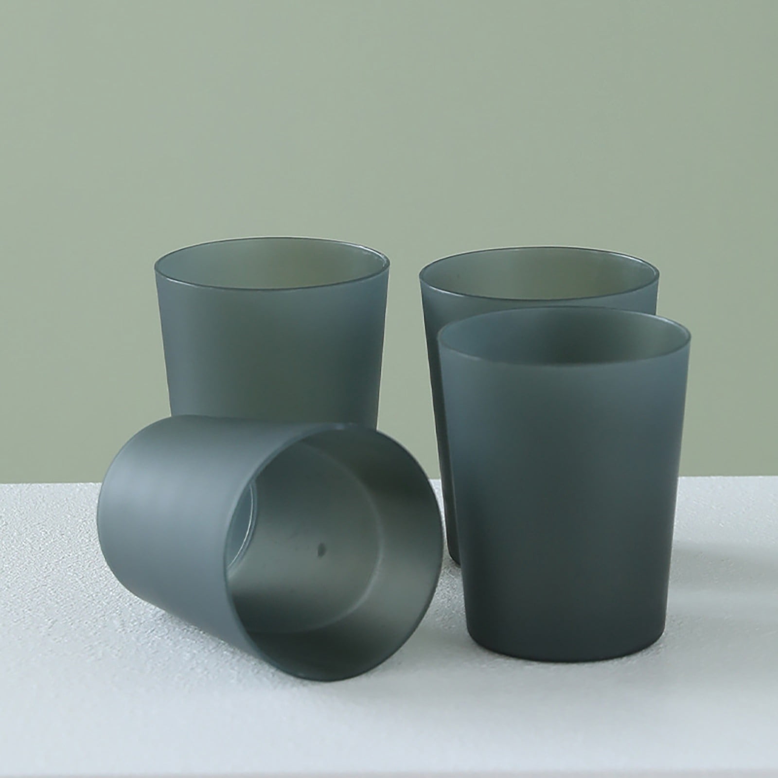 XIPYYKM 4Pcs Simple Drinking Cup, Household Plastic Cup, Toothbrush Holder, Large Capacity 250ml (8 oz) Mug