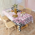 thumbnail image 2 of Pink Floral and Petal Pattern Rectangle Tablecloth 60"x120",Waterproof Polyester Rectangle Table Cloth, Wipeable Spillproof Polyester Tablecloth for Dining, Camping, Indoor and Outdoor, 2 of 6