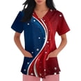 thumbnail image 4 of AHMOMEI 250 Anniversary USA Shirt Women's Women's Scrub Tops Patriotic Nurse Uniforms with Pocket S-5XL Plus Size Scrubs Tops for Women, 4 of 4