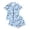 Light Blue, variant on SIYUDAN Toddler Girls Halloween Pajamas Set Pumpkin Ghost Bat Print Girls Silk Pjs Short Sleeve Button-Down Sleepwear with Shorts Set 3-4 Years Girls Pajamas