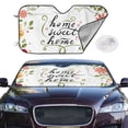 thumbnail image 2 of Balery Home Sweet Home Floral Print Car Windshield Sun Shade,Windshield Sunshade for Car Pickup Truck SUV Accessories-, 2 of 7