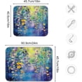 thumbnail image 3 of FREEAMG Dish Drying Mat Art Flower Painting Absorbent Dry Mats for Dishes Draining Pad for Kitchen Countertop 18" x 24", 3 of 7
