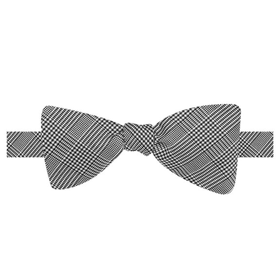 Countess Mara Mens Glenn Plaid Self-tied Bow Tie, Black, One Size