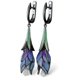 thumbnail image 2 of Pendientes de tulipán Pendientes colgantes de flores esmaltadas Joyería fina hecha a mano, Esmalte, C, 2 of 5