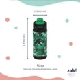 thumbnail image 4 of Zak Designs 14oz Jurassic Stainless Steel Lincoln Water Bottle with Carry Handle and Push Button Lid with Lock, 4 of 9