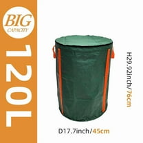 PONPRNGY Reusable Yard Waste Bags with Lid and Handle Collapsible Extra Large Lawn Bag Holder Heavy Duty Leaf Bins Garden Container for Garbage Outdoor Clean Up Debris Leaves Grass