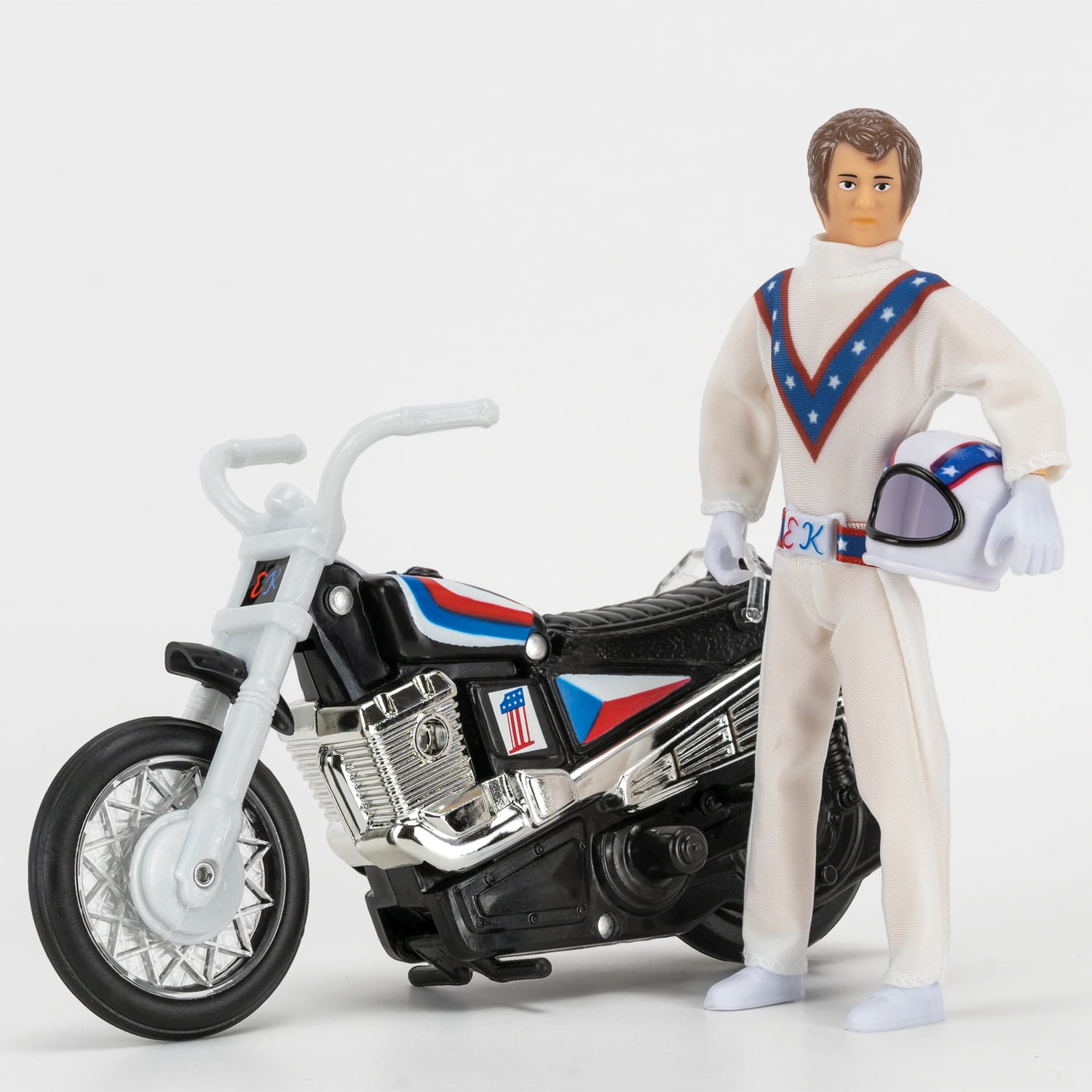 Evel Knievel Stunt Cycle: Ultimate Action Toy for Jumps, Crashes, Flips 8 Inch Bike 1970's Original