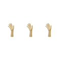 thumbnail image 4 of Wweixi Chic Chain Hand Model Shop Display Holder for Stunning Jewelry Showcase Yellow Skin Color 25.5cm 3Set, 4 of 6