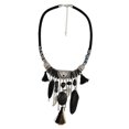thumbnail image 1 of maskred Exquis Turquoise Pompons Choker Bohème Déclaration Collier Noir 45 + 8cm 5Set, 1 of 6