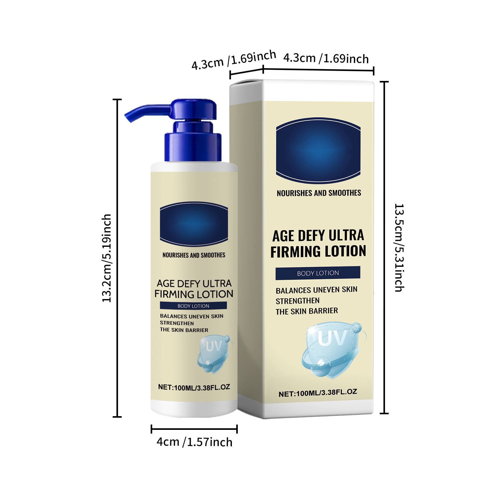 Alvantor Age Deep Ultra Firming Body Lotion with Niacinamide and Hyaluronic Acid - Hydrating Skin Tightening Cream for Dry Saggy Skin, 3.38 fl oz