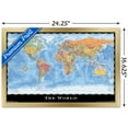thumbnail image 3 of Map - World Wall Poster, 14.725" x 22.375", Framed, 3 of 3
