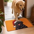 thumbnail image 5 of Christmas Dog Doormat, Orange Cute Puppy with Santa Hat, 24x16 Inch Non-Slip Absorbent Velvet Rug for Front Door, Indoor Entrance, Holiday Decor & Pet Lovers Gift, 5 of 5