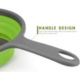 thumbnail image 6 of Kitchen Foldable Silicone Strainer,Bonison Collapsible Colander with Handle, Food-Grade Silicone kitchen Strainer Space-Saver Folding Strainer Colander,(Green,3pc), 6 of 9