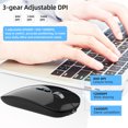 thumbnail image 3 of yeacher Compact M103 Wireless Dual-Mode Mouse with Silent Click, 3 Adjustable DPI Settings, 500mAh Battery, Black/Grey/Silver Options, 3 of 6