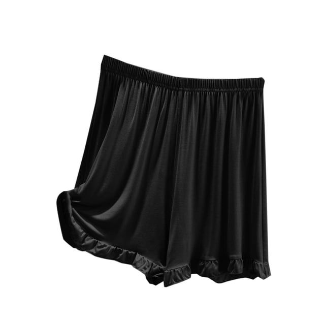 Timegard Womens Pjs Shorts Ruffle Elastic Waist Loose Soft Loungewear Solid Color Pajamas Shorts Summer