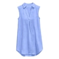thumbnail image 6 of Hurxie Womens Sleeveless Swimsuit Coverup V Neck Bathing Suit Cover Ups Summer Swimwear Bikini Beach Cover Up Dress Light Blue,L, 6 of 7