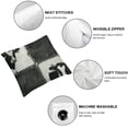 thumbnail image 6 of nygtbtfer (Not Real) Throw Pillow Covers Set of 2, Patchwork Cow Fur Print Decorative Pillow Covers for Bed Sofa, Farm Animal Pillow Covers, Western Cushion Cases, Grey White, 6 of 7
