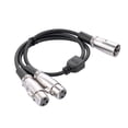 thumbnail image 3 of Cable de audio Irfora Cable XLR 1 macho a 2 hembra Cable de cañón Cable de audio de micrófono para amplificador y consola de sonido 50 cm (negro) Irfora Cable de audio, 3 of 5