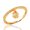 Crystal Ball Gold, variant on Women's Ring with Zircon Cube Crystal Ball Pendant Electroplated Alloy Fashion Trendy Elegant Design Ring Gift for Her Hollow Ball Ring Fashion Jewelry