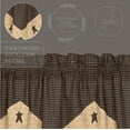 thumbnail image 3 of VHC Brands Kettle Grove Window Curtain, Star Valance, Black, 20x60, 3 of 6