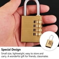 thumbnail image 4 of Combination Lock Brass 4 Number Code Security Padlock Travel Waterproof Drawer Hardware Door Suitcase Gym Cabinet Window 2133 Wheel/XS, 4 of 8