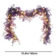 thumbnail image 2 of 71 Inch LED Glowing Black Ivy Garland, Artificial Hanging Purple Fern Greenery Vines with Lights, Fake Leaves Swag for Halloween Thanksgiving Indoor Outdoor Garden Wall Party Decor, 2 of 9