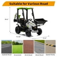 thumbnail image 3 of JCB Excavator Ride on & Bulldozer, 12V Battery Powered Construction Vehicles for Kids with Remote Control and Front Loader, Music Player, Backhoe Loader Ride-On Large Digger White, 3 of 6