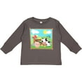 thumbnail image 3 of Inktastic Farm Animals with Cow, Chick and Pig Boys or Girls Long Sleeve Toddler T-Shirt, 3 of 5
