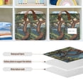 thumbnail image 4 of Yayeee Foldable Storage Basket for Shelves with Handles Set of 2 Waterproof Cloth Bins, Retro Pine Tree, 4 of 7