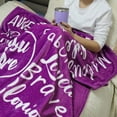 thumbnail image 6 of Get Well Soon Gifts for Women - You are Awesome Blankets, Sympathy Care tRetirement Purple Throw Blankets for Women Friend (Purple), 6 of 6