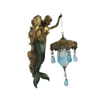 Mermaid Design Wall Lamp For Home Decoration, Vintage Modern Fusion Artistic Decor With Scales And Baroque Details, Ideal For Bedroom Hallway Living Room Vanity Bathroom