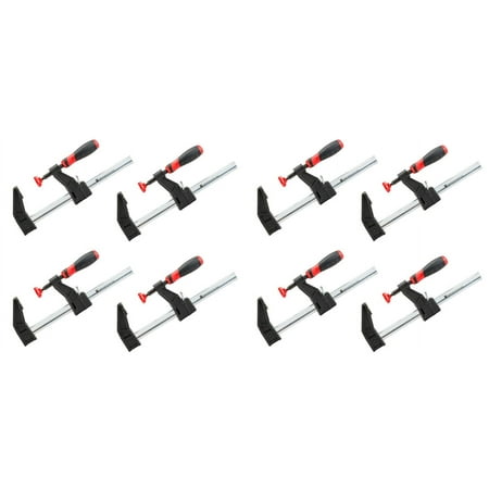 VMTW F style Quick Bar Clamp 2 inch throat 6 inch open rapid one hand close 8 pack For Woodworking and DIY Projects