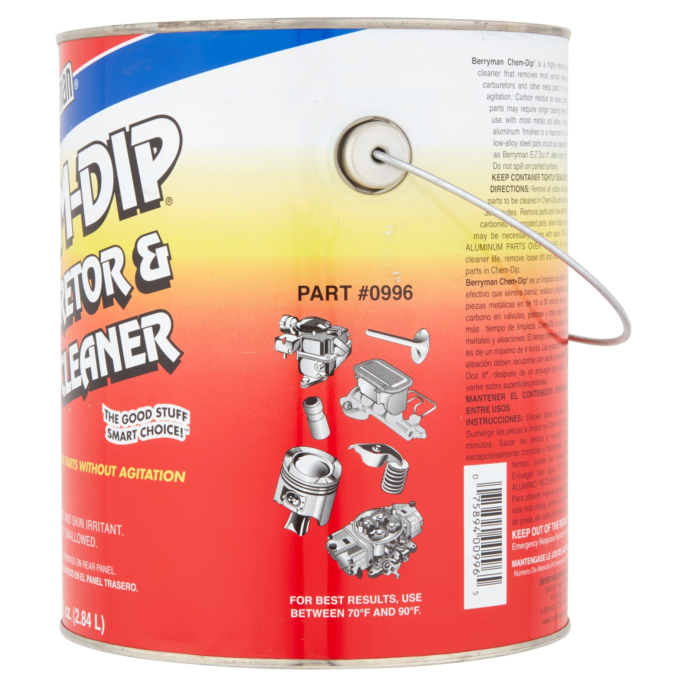 Berryman Chemdip Carburetor & Parts Cleaner, 96 Fl Oz New for sale