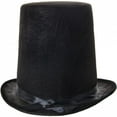 thumbnail image 2 of Honest Abe Lincoln Men's 8 Inch Black Felt Stovepipe Top Hat, 2 of 4