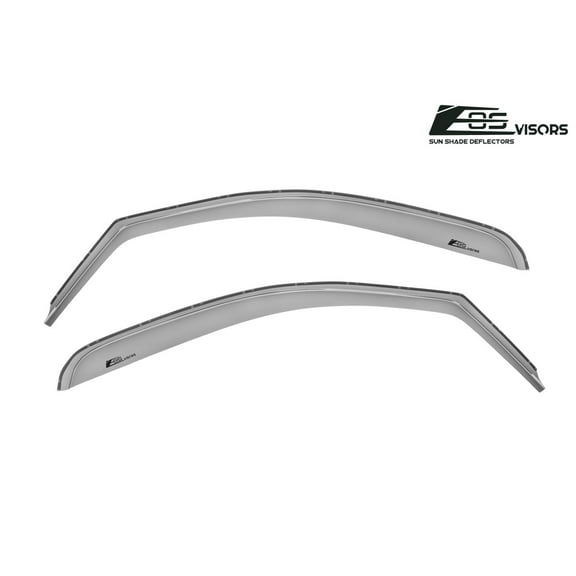 Extreme Online Store Fits ALL 2014-2019 Chevrolet Silverado 1500 2500HD 3500HD Regular Cab Models | EOS Visors IN-CHANNEL Style SMOKE TINTED Side Vents Window Deflectors Rain Guards