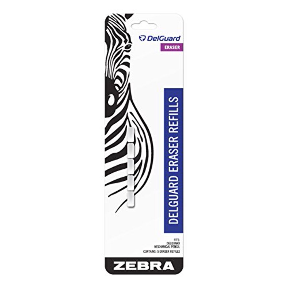Zebra DelGuard Mechanical Pencil Eraser Refills 5Count 2 PACK