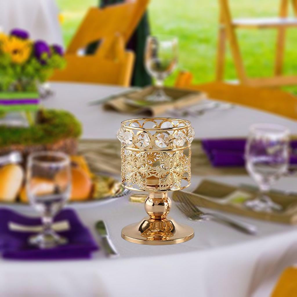 Modern Crystal Candle Holder for Wedding Centerpiece, Tealight