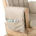 thumbnail image 2 of Foundations SafeRocker Standard Glider Nursery Rocking Chair, Wood Base, Easy-to-Clean Vinyl, Tan, 2 of 5