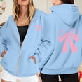 thumbnail image 2 of Chandail à Capuchon Décontracté pour Femmes avec Poche Zippée Manches Longues Sweat à Capuche Sport pour Activités Extérieures, 2 of 6
