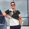 thumbnail image 4 of Balery Black And White Boston Terrier Camisa Polo de Hombre con Estampado, de Manga Corta y Tejido Medio, Camisa Tipo Golf Polo-Medium, 4 of 6