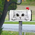 thumbnail image 4 of Yayeee Mailbox Cover Magnetic Large Size Post Box Cover Wrap Decor, White Cat, 4 of 9