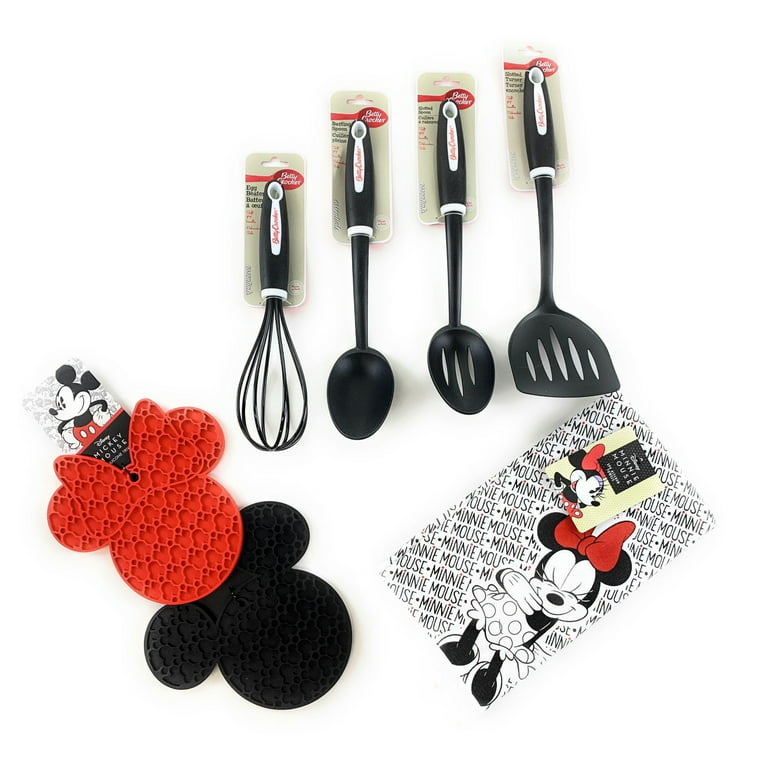 Disney Kitchen Gift Set! Silicon Trivets + Towels + Cooking Tools! Mickey & Minnie  Mouse Set with Gift Box! 
