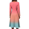 thumbnail image 5 of Women's Summer Maxi Dresses Long Sleeve V Neck Wrap Crossover Wedding Dresses Elegant Formal Floral a Line Dress, 5 of 6